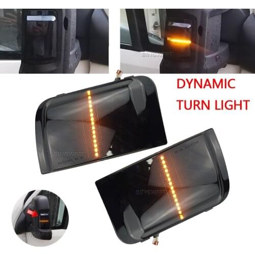 2pcs For Fiat Ducato Citroen Jumper Truck Box Professional Car Rearview Mirror Streamer Light for Peugeot Boxer Smoked Shell