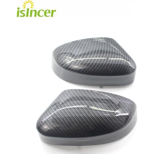 2PCS Car Rearview Mirror Housing With Carbon Pattern For Ford Focus MK2/MK3 2012-2014 Year