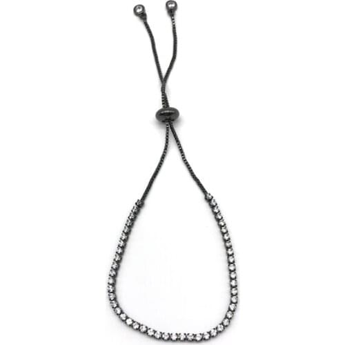 5pcs/lot Jewelry Wholesale Cubic Zircon Pave Shining Bracelets With Adjustable Chain