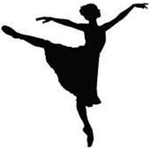 58cm x 58cm 2 x Ballerina Ballet Dancer (one For Each Side)Car Sticker For Cars Side Truck Window SUV Door Vinyl Decal 13 Colors