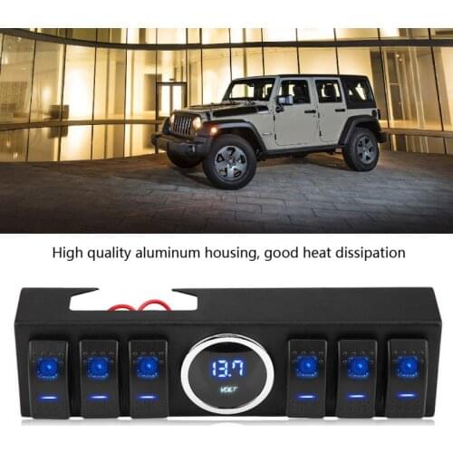 6 Rocker Source System Relay Switch Pod Panel Control Bracket W Blade FuseRelay for Jeep Wrangler JK JKU 07-18