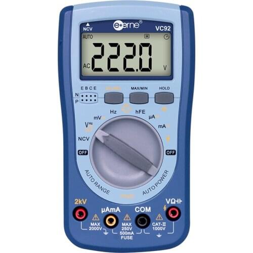 10 Sets VC92 Digital Multimeter Automatic AC DC Identity Voltage Current Resistance Capacitance Autorange LCD Multimeters