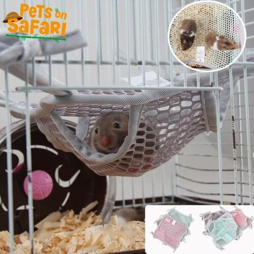 Double-layer Mesh Hamster House Toys Summer Breathable Portable Rat Hammock Sugar Glider Squirrel Bed Nest Small Pet Supplies