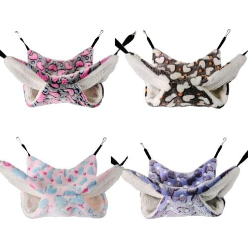 Hamster Sugar Glider Hammock Small Pet Cage Sleeping Bed Squirrel Swing Nest T3LE