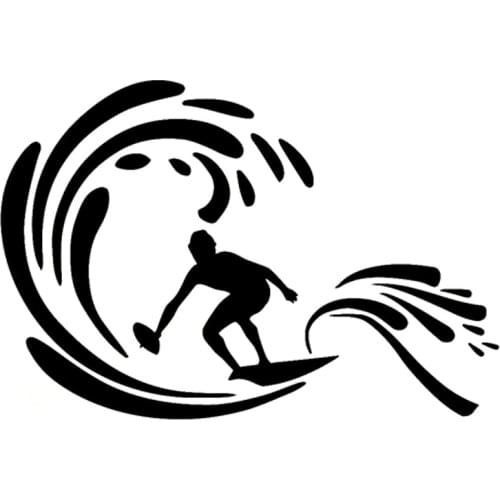 [WZH164]Interesting Surfboard Extreme Exercise Silhouette Decal Vinyl Car Sticker Motorcycle sticker
