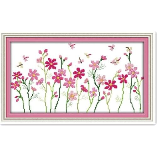 Joy Sunday Yedan Flower 11CT 14CT Multi-Specimen Calico Hand Sewing Sewing Embroidery Stitch Kit Wall Decorative painting