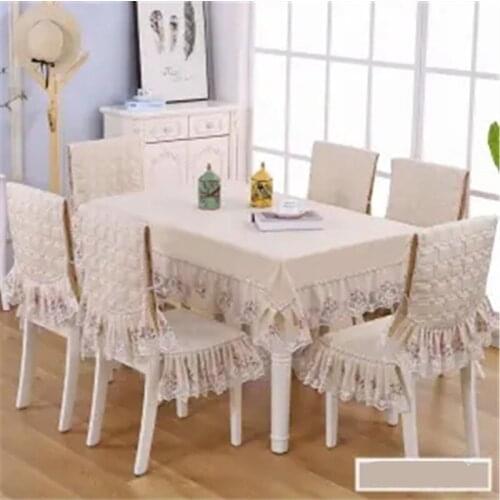 Classical Style European Lace Table Cloth Rectangular\Round Dining Table Chair Cover Wedding Decorative Home Party Banquet Simpl