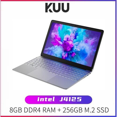 KUU A8S 15.6 inch Student Laptop 6GB RAM 256GB SSD Notebook For intel J3455 Quad Core Ultrabook With Webcam Bluetooth WiFi