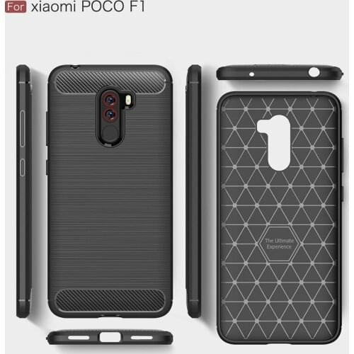 Top hot sale Cases For Xiaom POCO F1 Cover Carbon Fiber soft back cover for Xiaomi F1 Case DHL Free shipping 100pcs