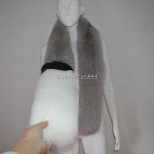 Fashionable 2019 SJ767 Fashionable Long Fur Scarf Fox Famous Brand High Quality Fox