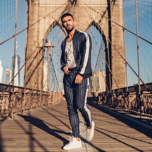 Men Sportswear Tracksuit Zip Up Jacket Sweatshirt+pant Running Jogger Leisure Fitness Gym Training Workout Outfit Set Sport Suit