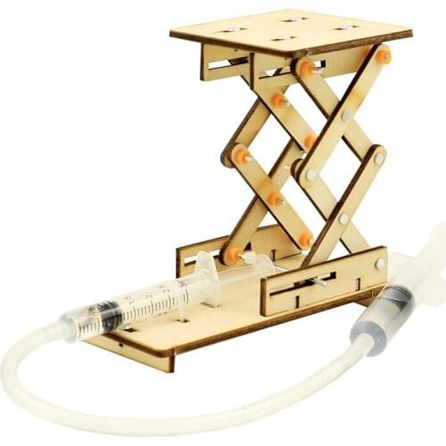 DIY Kit Elevator Science Experiment Kids Education STEM Toys Technology Hydraulic Lift Table Construction Project for Children