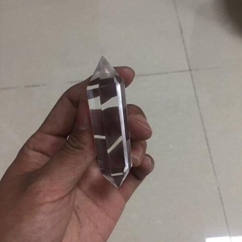 Natural Clear Quartz Crystal Gemstone Point Meditation Reiki Healing Chakra Rock Quartz Crystal Double Point Wand Wholesale