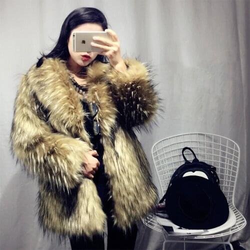 New fashion imitation fur weaving fur fur coat fox fur coat long Korean version of the lapel winter Fur coat women jacket