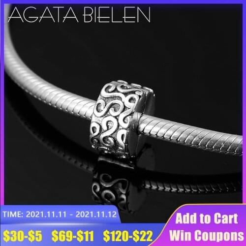 New creative round 925 Sterling Silver fine Letter clips Lock beads Fit Original europeu Charm Bracelet Bangles Jewelry making