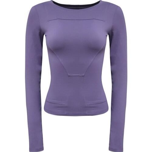 New Sports Tops Gym Women Fitness T Shirt Woman Long Sleeve Yoga Top Diamond patchwork Womens Gym Tops Sport Wear Women