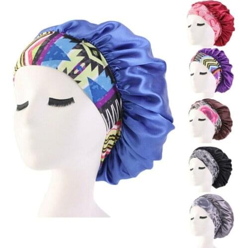 New Satin Night Sleep Cap Women Frizzy Hair Care Bonnet Sleeping Hat Head Cover Wrap