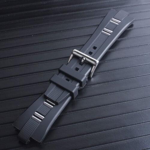 NEW BLACK SILICONE RUBBER STRAP BAND BRACELET for BVLGARI DIAGONO 26MM X 8MM