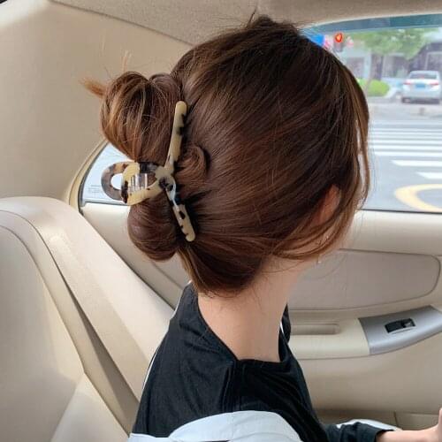 New Fashion Leopard Grab Clip Large Acetate Hair Clip Crab Hair Claws for Women Girl Hair Accessories for Drop Shipping