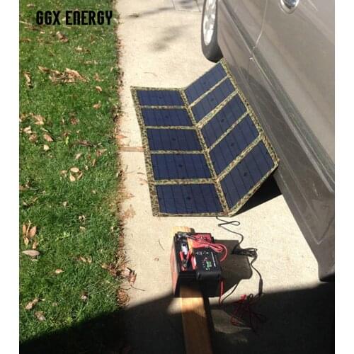 GGX ENERGY 100 Watt Portable Solar Array Solar Panel Charger Kit 12V for House Battery of VW Eurovan Camper/Weekender