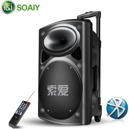 12 Inch Trolley Speakers 300W Home Outdoor Portable Bluetooth speaker Big Volume Stereo DJ Party Performance Subwoofer