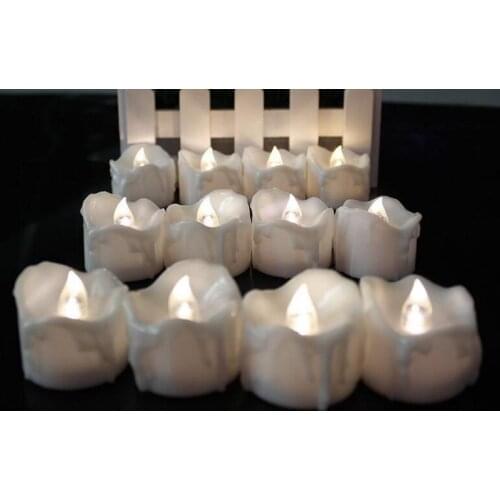 Led Drop Tear Candle Tea Lights Flameless Emergency Christmas Wedding Birthday Party Decor Candles Battery Powered white gift