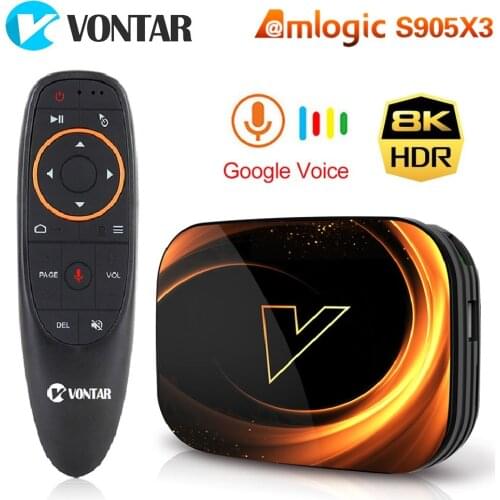 2020 VONTAR X3 8K Amlogic S905X3 4GB RAM 64GB TV Box Android 9.0 Set Top Box Dual Wifi 4K Youtube Smart TV Box 4G 32G