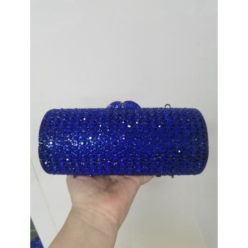 XIYUAN Women Blue/Gold/Silver Color Crystal Clutch Bags Purses and Handbags Formal Party Evening Bags Ladies Dinner Clutches Bag