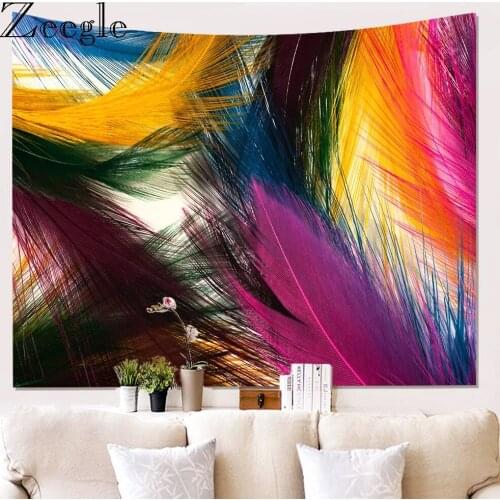 Zeegle Colourful Tapestry Beach Towel Wall Hanging Art Wall Carpet Office Decor Carpet Psychedelic Decorative Wall Tapestries