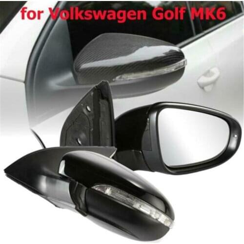 Rearview Mirror Electric Adjustment Heating For Volkswagen Golf MK6 Side Wing Reversing Heated Mirror with Turn Signal Lights