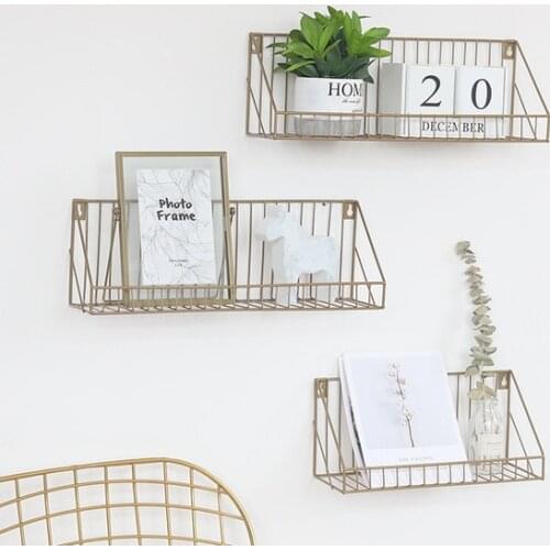 Nordic style iron shelf wall shelves Decorative Storage Rack Room decoration shelf iron stand