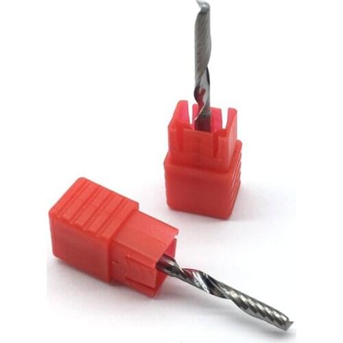 1PC One Flute Spiral 3.175 3mm 22mm long Wood Milling Cutter high quality PVC Carbide Engraving Cutters CNC router bits acrylic