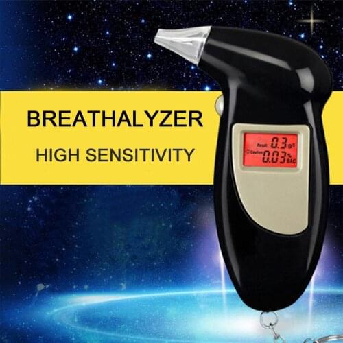 1PCS Handheld Backlight Digital Alcohol Tester Digital Alcohol Breath Tester Breathalyzer Analyzer LCD Detector Backlight Light