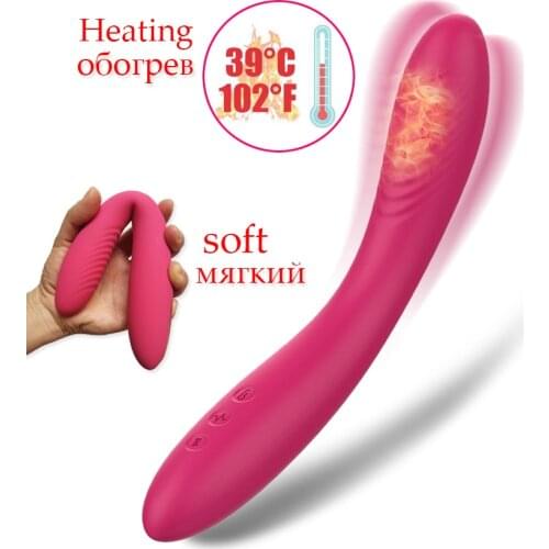 10 modes huge dildo heating Vibrator for Women Silicone material Soft Flexible Vagina Clitoris Masturbator Sex Toys for Female