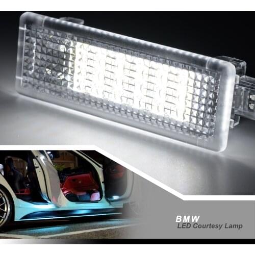 2x LED Interior Door Courtesy Welcome Light For BMW E81 E87 E87N E88 E60 E63 E90 E92 E93 X1 X3 X5 X6 Z4 M3 M5 Car Parking Lamp