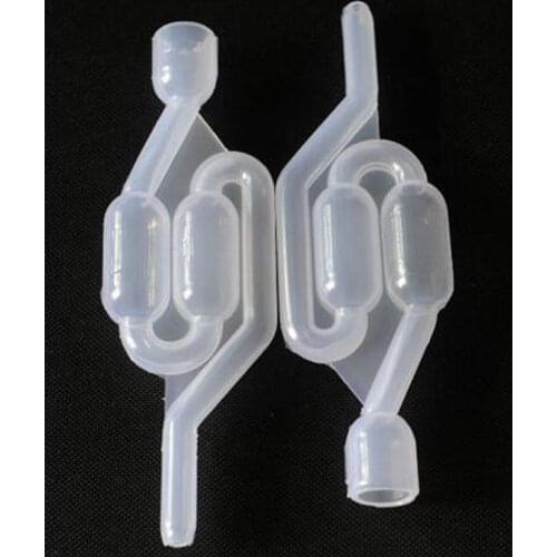 2x DOUBLE BUBBLE AIRLOCK-TWIN AIR LOCK FOR BEER WINE MOONSHINE FERMENTATIO
