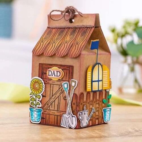 3D Milk Carton Candy Box Bag Cut Diy Handmade Mold Paper Metal Craft Dies for Card Making Cut Dies 2021 Embossing New