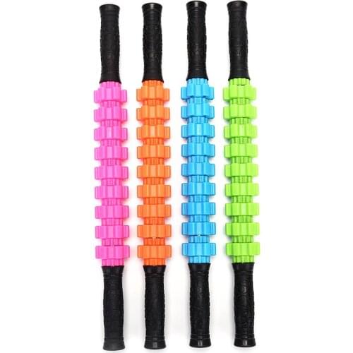 4 Color 52x5cm Muscle Roller Stick 9 Spiky Ponit Massage Roller Stick Leg Back Relax Foam Roller Muscle Therapy Relieve