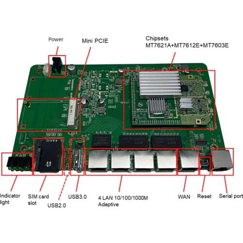4G LTE Wireless Gigabit Dual-band WI-FI Router for sim card MT7621A+MT7612E+MT7603E chipset 10/100/1000M Board PCBA modem