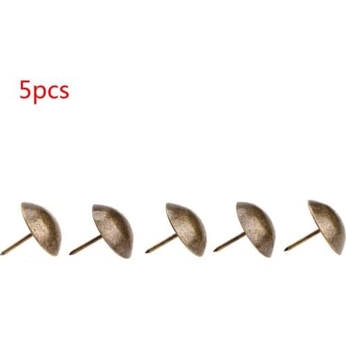 5Pcs 30MM Antique Brass Upholstery Nail Decorative Tacks Stud Jewelry Wooden Box Furniture Decorative Pushpin Doornail