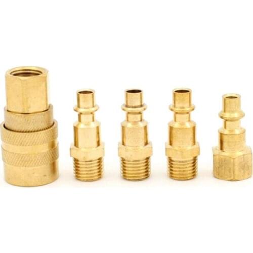 5pcs/set brass quick connectors compley connector external and internal thread joints for water pipes and faucets NEW