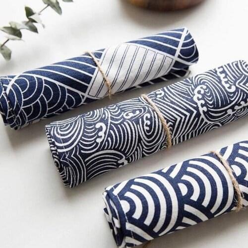 50pcs 40*70cm Cotton Cloth Japan Style Dinner Cup Mats Pads Dining Table Placemats Kitchen Accessories Decoration ZA4608