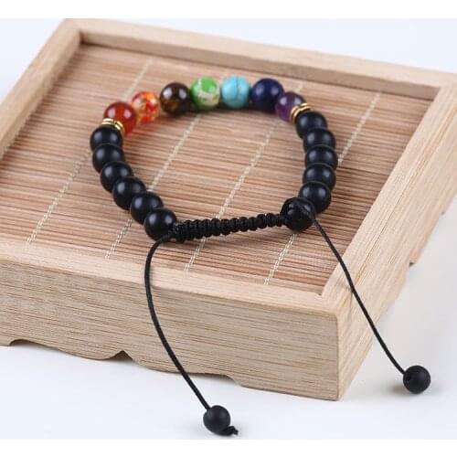 7 Chakra Agate Spiritual Beaded Bracelet