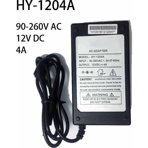AC 90-260V To 12VDC 4A 48W Power Supply Adapter LED CCTV Camera Monitor V56 V59 Z.VST.3463 MSD338STV5.0 Speaker Accessories