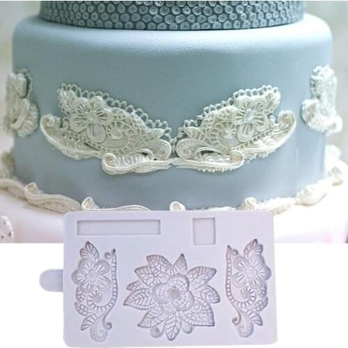 Art Deco Motif Silicone Mould Fondant Cake Decor Tools Silicone Molds Sugarcrafts Chocolate Baking Tools for Cakes Gumpaste Form