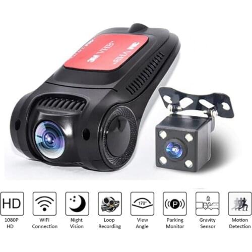 Car DVR Wi-Fi 1080P Full HD Dual Lens Rear View Dash Cam Auto Camera Video Recorder Registrar Dash Camera Motion Detector DVRs