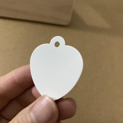 100pcs DHL Free Shipping Wholesale Love Heart Shaped Sublimation Blank Pet Tags DIY Dog Cat Id Plates Supply