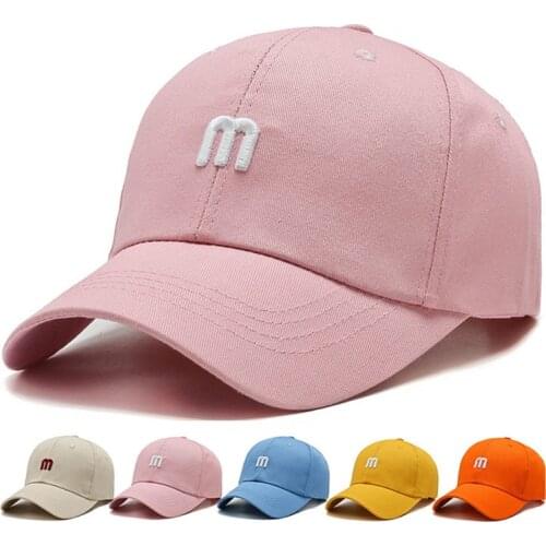 Summer 2021 Embroidery Cotton Mens Hat Adjustable Solid Unisex Women Men Hats Sunscreen Baseball Caps Fitted Casual Caps M042