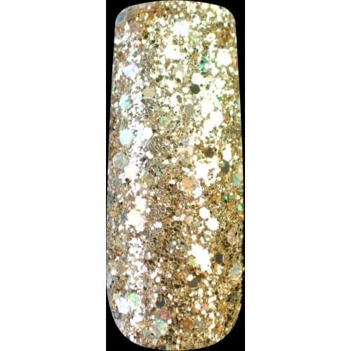 Pale Gold Nails Art Glitter Powder Mix Size Abalone Sequins Brilliant Acrylic Nail Decoration Tool 286