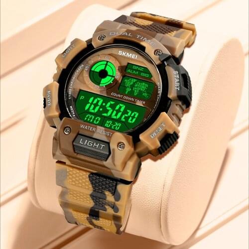 Luxury Mens Sports Watches SKMEI New Dual Time Digital Count Down Chrono Alarm Waterproof Clock Military Student Wristwatches